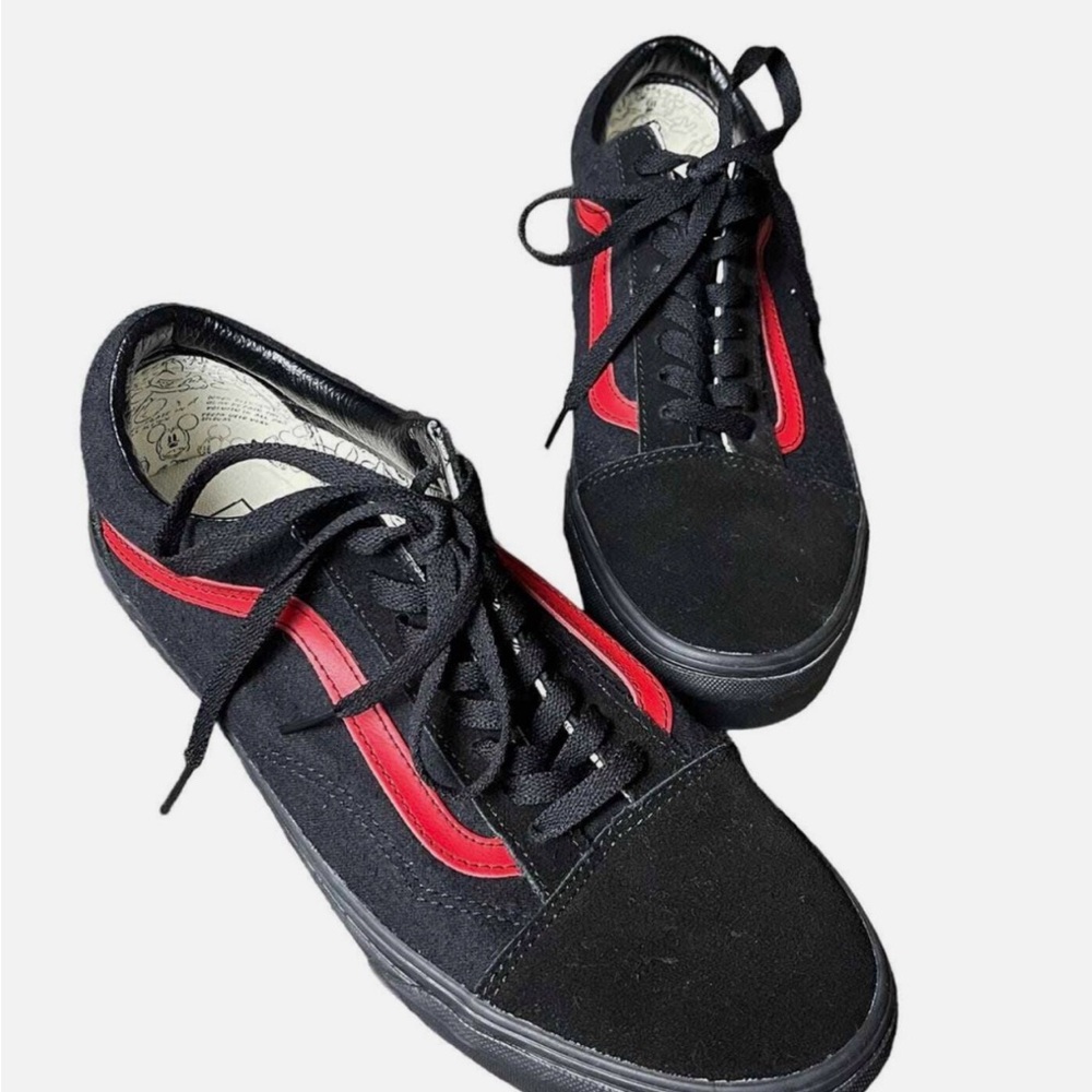 Vans Black and Red Mickey Mouse